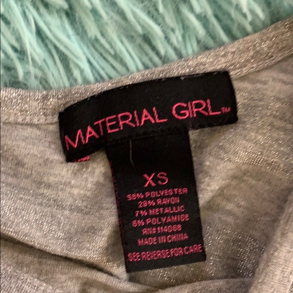 Material Girl Gray Top with Open Back - Picture 2 of 4